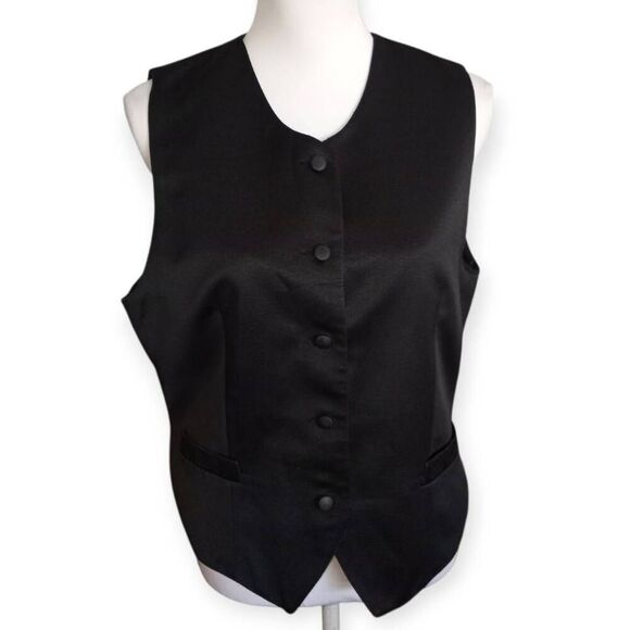 CINTAS BLACK VEST UNISEX SZ.M EUC - Picture 1 of 5